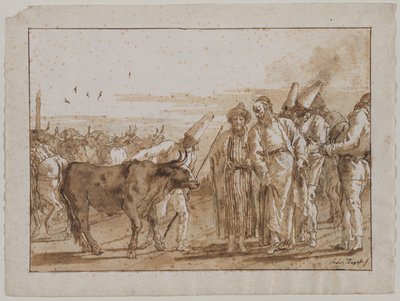 بائع الماشية ، 1790. بواسطة جيوفاني دومينيكو تيبولو