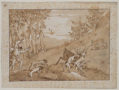 The Stag Hunt ، 1790s. بواسطة جيوفاني دومينيكو تيبولو