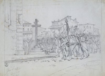 Entrance of the French troops in Livorno بواسطة جيوفاني فاتوري