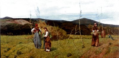macchiaiole الفلاحين في الحقول أثناء الحصاد. رسم جيوفاني فاتوري (1825-1908) 1866-1867 خافت. 90x180 سم ميلان ، مجموعة خاصة بواسطة جيوفاني فاتوري