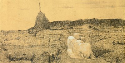 بيو بوف (الثور المتدين أو السلمي) لجيوفاني فاتوري (1825-1908) ، نقش بواسطة جيوفاني فاتوري
