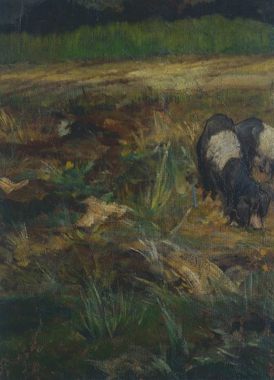 Tuscan Maremma, detail (oil on canvas) بواسطة جيوفاني فاتوري