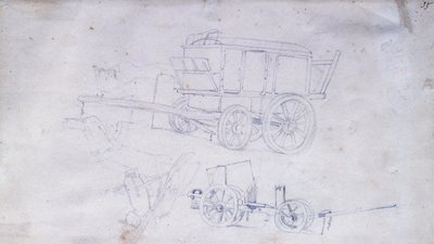 Two carts and two soldiers بواسطة جيوفاني فاتوري