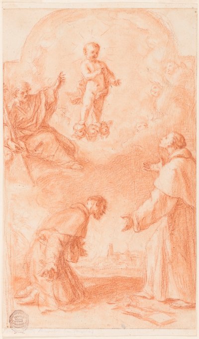 مشروع رسم على المذبح بواسطة جيوفاني فرانشيسكو باربيري (Il Guercino)