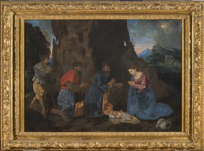 عبادة الرعاة حوالي 1522 - 23 (زيت على لوح) بواسطة جيوفاني جيرولامو سافولدو