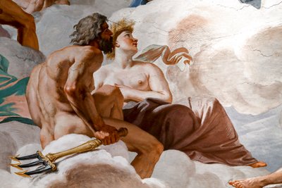 نبتون وسيريس. تفاصيل "مجلس الآلهة" 1624-1625. في الهواء الطلق بواسطة جيوفاني لانفرانكو