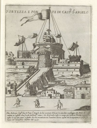 Engelenburcht و Engelenbrug Fortezza e ponte di Cast.o S.o Angelo (العنوان على الكائن) الآثار والمباني الحديثة والقديمة في روما (عنوان السلسلة) Ornamenti di fabriche antichi et moderni dell