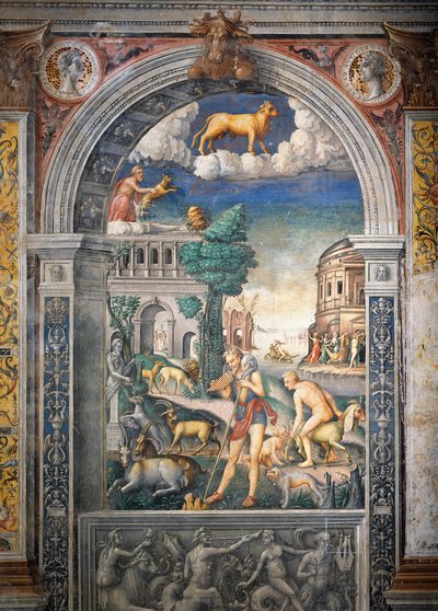 Fresco by Giovanni Maria Falconetto (1468-1535), Hall of Zodiac, Palazzo D