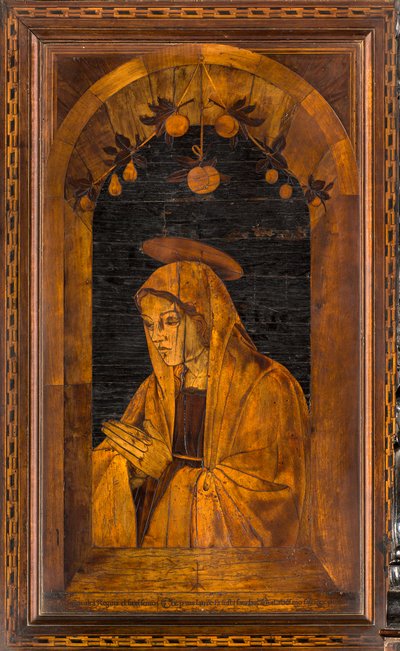 كورال Lignaean الكنسي ، مرصع بواسطة Giovanni Maria Platina 1484 ، Superior Stall بواسطة جيوفاني ماريا بلاتينا