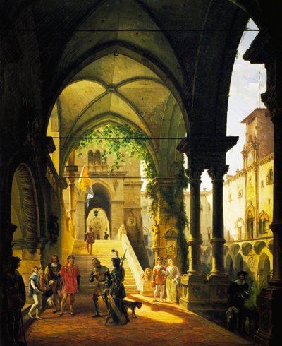 Louis XI at Barolo Castle by Giovanni Migliara (1785-1837) بواسطة جيوفاني ميجليارا