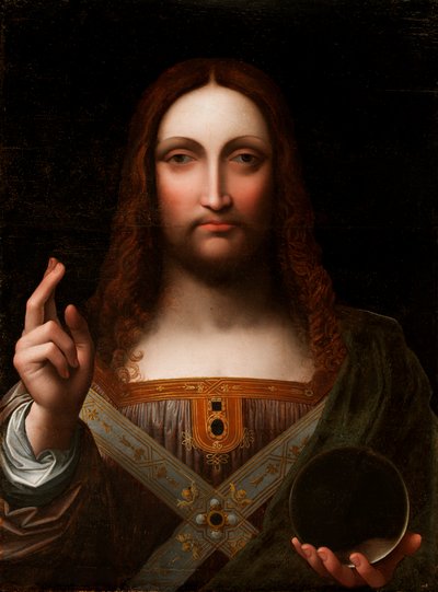 كريستو سالفاتور موندي (زيت على لوح خشبي) بواسطة Giovanni Pietro Rizzoli Giampietrino