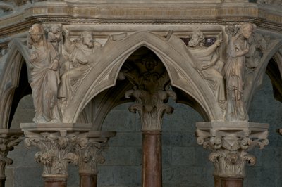 المنبر في كنيسة سانت أندريا ، حوالي 1298-1301 (رخام) بواسطة جيوفاني بيسانو
