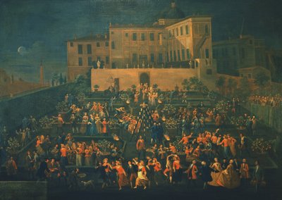 عيد Mozzatore في حديقة Palazzo Rospigliosi في 1740 ، c.1740 بواسطة جيوفاني ريدر