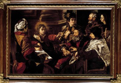 المسيح والأطباء رسم جيوفاني سيرودين (1600-1630) القرن السابع عشر الشمس. 1،45x2،24 م باريس ، متحف اللوفر بواسطة جيوفاني سيرودين