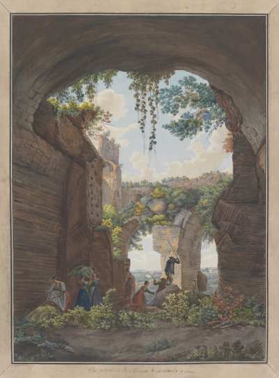 داخل الحمامات في كركلا ، كاليفورنيا. 1780. التأليف: جيوفاني فولباتو ، لويس دوكروس. بواسطة جيوفاني فولباتو ، لويس دوكروس