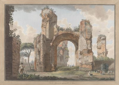 داخل الحمامات في كركلا ، كاليفورنيا. 1780. التأليف: جيوفاني فولباتو ، لويس دوكروس. بواسطة جيوفاني فولباتو ، لويس دوكروس