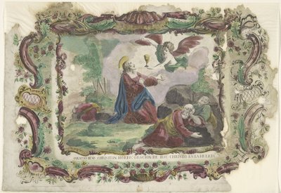 كريستوس في بستان جثسيماني Oratio Jesu Christi in the Garden: صلاة يسوع المسيح في البستان (العنوان على الكائن) بواسطة عائلة Remondini