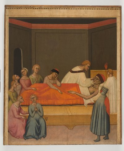 Extreme Unction، c.1360 (تمبرا على اللوح) بواسطة Giovanni del Biondo dal Casentino
