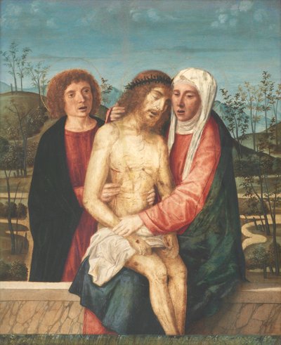 بيتا مع العذراء وسانت جون بواسطة Giovanni di Niccolo Mansueti