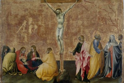 صلب المسيح ، 1445 م (درجة حرارة على خشب الحور) بواسطة Giovanni di Paolo di Grazia