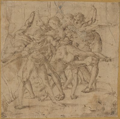 مشهد معركة بواسطة Girolamo Genga