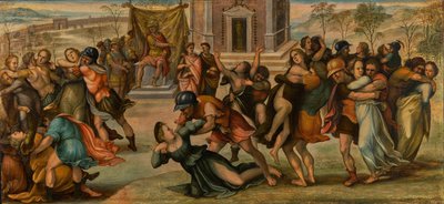 لوحة "اختطاف السابينيين"، حوالي عام 1520 (زيت على لوحة) بواسطة Girolamo del Pacchia