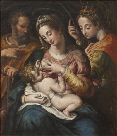 La Sainte Famille et Sainte Catherine - العائلة المقدسة مع سانت كاترين ، بقلم بروكاتشيني ، جوليو سيزار (1574-1625). زيت على قماش. الأبعاد: 77 × 67 سم. المتحف الوطني ستوكهولم بواسطة جوليو سيزار بروكتشيني