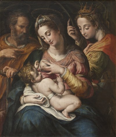 العائلة المقدسة مع سانت كاترين ، c.1600 بواسطة جوليو سيزار بروكتشيني