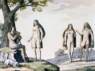 أزياء الألمان القدماء ، نقش من الأزياء القديمة والحديثة ل جوليو فيراريو (1767-1847) بواسطة جوليو فيراريو