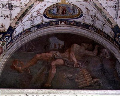 لوجيا ، تفاصيل عن نظارة في قبو تصور Pan و satyrs بواسطة جوليو رومانو