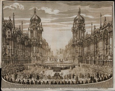 أوبرا كونستانس والقلعة في قلعة براغ في 28 أغسطس بواسطة جوزيبي بيبيينا