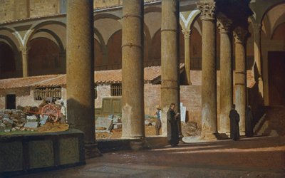 دير القديس كروس ، حوالي 1862 ، بواسطة جوزيبي أباتي (1836-1868) ، زيت على قماش ، إيطاليا بواسطة جوزيبي أباتي