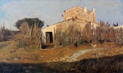 منزل دييغو مارتيلي ، بواسطة جوزيبي أباتي (1836-1868) ، زيت على قماش ، 25 × 42 سم بواسطة جوزيبي أباتي