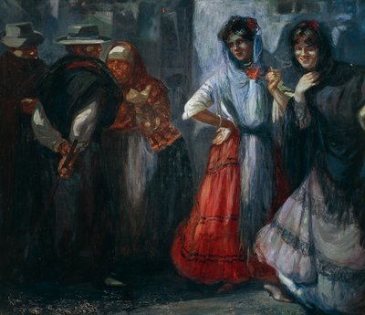 شجاعة المزرعة، لوحة لجوزيبي أبريا (1876-1946)، زيت على قماش. إيطاليا، القرن العشرين. بواسطة جوزيبي أبريا