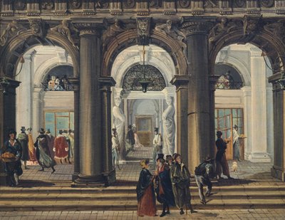 مدخل مكتبة مارسيانا في البندقية لجوزيب برناردينو بيسون (1762-1844) ، إيطاليا بواسطة جوزيبي برناردينو بايسون