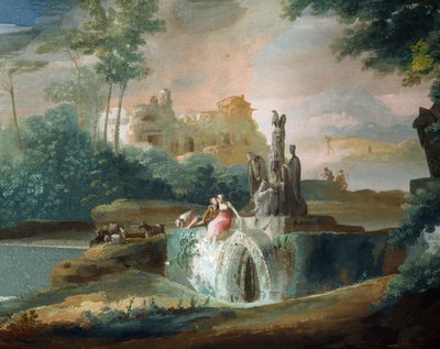 مشهد جالانت للرعاة في مشهد خيالي ، بقلم جوزيبي برناردينو بيسون (1762-1844) بواسطة جوزيبي برناردينو بايسون