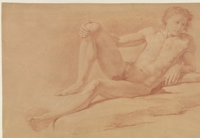 دراسة صبي نصف مستلق ونصف جالس بواسطة Giuseppe Bottani