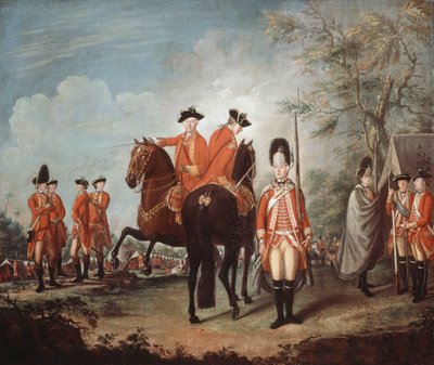 خيلان من الفوج ، الفوج الخامس والعشرون للقدم ، مينوركا ، حوالي عام 1769 (زيت على قماش) بواسطة جوزيبي شيزا
