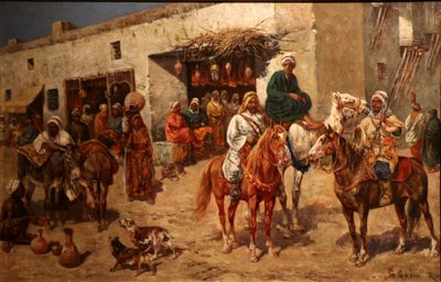 راكبون أمام متجر للأغراض المستعملة. بواسطة جوزيبي جاباني