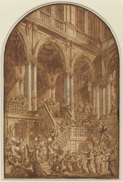 قاد المسيح أسير من قصر بواسطة جوزيبي جالي بيبيينا