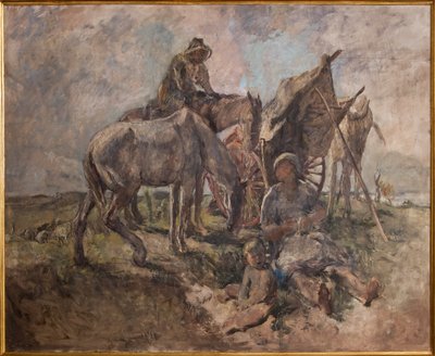 الباقي في الحقول (زيت على خشب رقائقي) بواسطة جوزيبي جرازيوسي