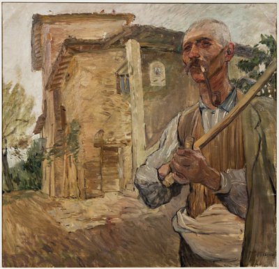 رجل مع أنبوب (زيت على قماش) بواسطة جوزيبي جرازيوسي