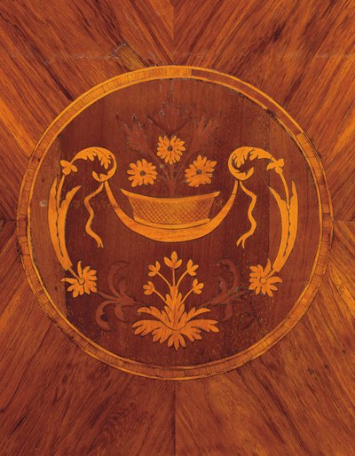التفاصيل من جانب خشب التوليب الشمالي ، وخشب الورد ، وخشب الفاكهة والخشب ، c.1800 بواسطة جوزيبي ماغيوليني