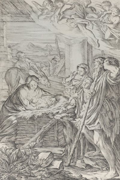 عبادة الرعاة ، 1654-1718. بواسطة جوزيبي ماريا ميتيللي