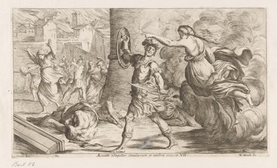 Geest van Creüsa verhitt aan Aeneas Aeneas يتم تناوله من خلال صورة وظل الجوف (العنوان على الكائن) Omzwervingen van Aeneas (عنوان المسلسل) لوحة L