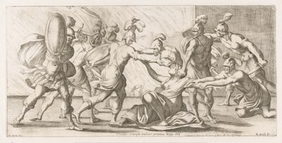 Greeken Sleuren Cassandra uit de tempel الشعر: برياميا العذراء مرسومة إلى المعبد (العنوان على الجسم) Omzwervingen van Aeneas (عنوان المسلسل) لوحة L