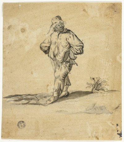 فلاح واقفًا واقفًا بذراعين أكيمبو بواسطة Giuseppe Maria Mitelli