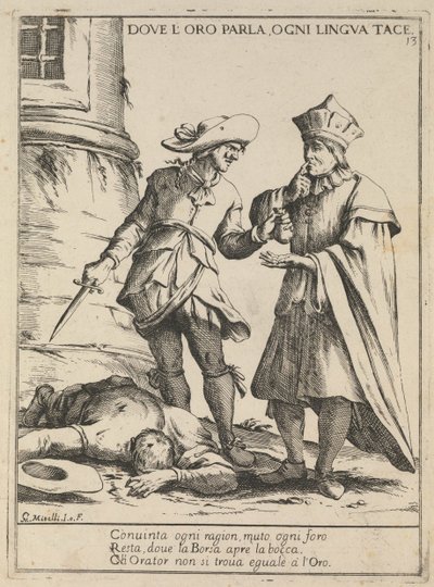 حيث يتحدث الذهب ، كل لسان صامت. حيث يتحدثون ، كل لغة صامتة ، 1678 بواسطة جوزيبي ماريا ميتيللي