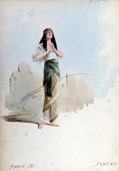 زي Fenena لجوزيبي بالانتي (1881-1946) في أوبرا جوزيبي فيردي (1813-1901) ، نابوكو أطلق عليه أولاً متحف نبوخذ نصر في سكالا بواسطة جوزيبي بالانتي