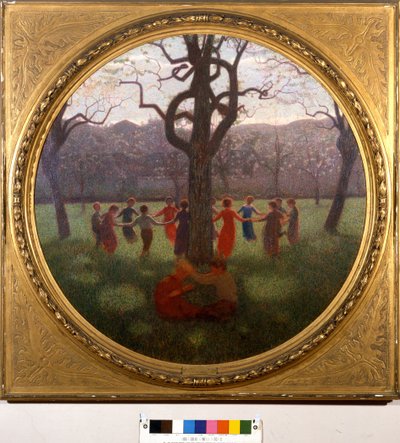 Girotondo أو Idillio primaverile: الجولة أو Idyll of Spring. لوحة جوزيبي بيليزا دا فولبيدو (1868-1907) بواسطة جوزيبي بيليزا دا فولبيدو